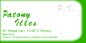 patony illes business card